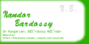 nandor bardossy business card